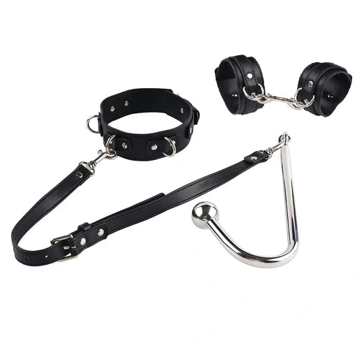 Anal Hooks Elegant and 5334 Beaded Anal with Cuffs Collar Hook 0922